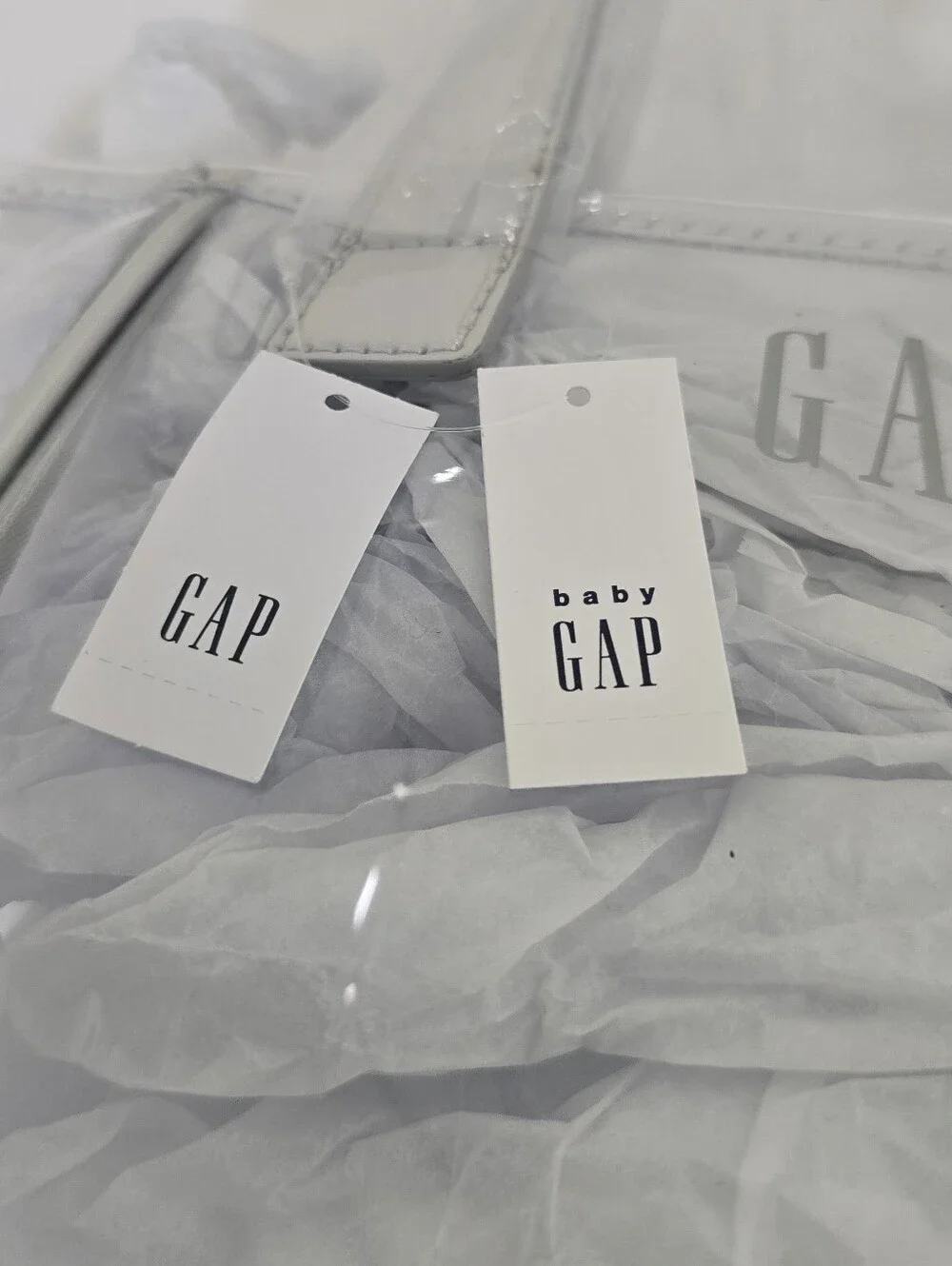 brand new GAP Jelly Logo Mini Tote Purse Clear Iridescent Shimmer Kids Toddlers